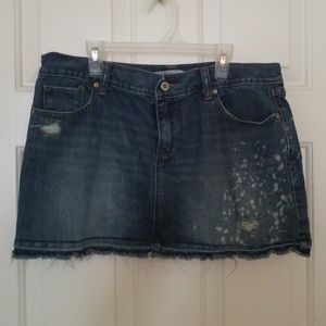 Old Navy Distressed Jean Miniskirt